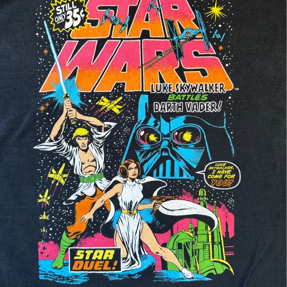 Vintage Star Wars Black Graphic Tee - Picture 4 of 4